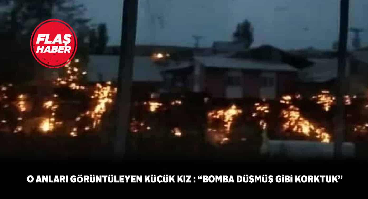 Yıldırımın köye düşmesi büyük hasara sebep oldu