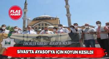 Ayasofya için Sivas’ta 8 koyun kesildi