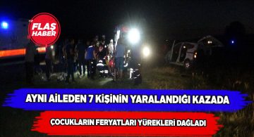 7 kişilik aileyi taşıyan araç şarampole uçtu!