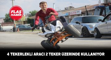 Sivaslı ATV sürücüsü akrobatik hareketlerle şaşırtıyor