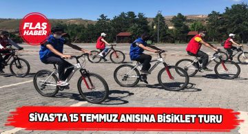 15 Temmuz’un yıldönümünde Sivas’ı bisikletle gezdiler