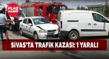 Sivas’ta iki aracın çarpışmasında 1 kadın yaralandı