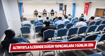 Altınyayla Kaymakamı’ndan düğün izni müjdesi