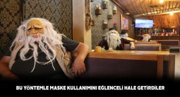 Sivaslı işletmeciden maske takmayı sevdiren uygulama