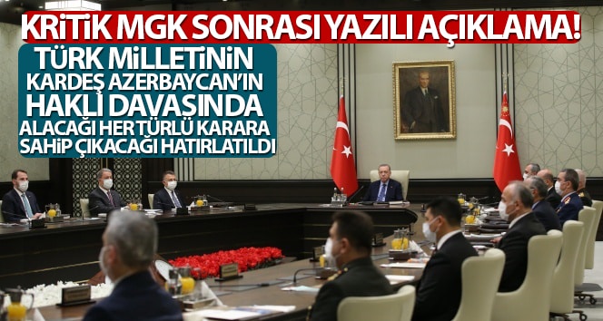 MGK Ermenistan’ın mütevazı tutumuna dikkat çekti