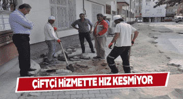 Gürün Belediyesi parke yenileme işlemlerini sürdürüyor