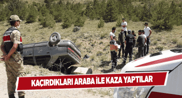 Babasının aracını izinsiz kaçıran genç takla attı