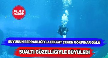 Vali Salih Ayhan Gökpınar gölüne tüplü dalış yaptı