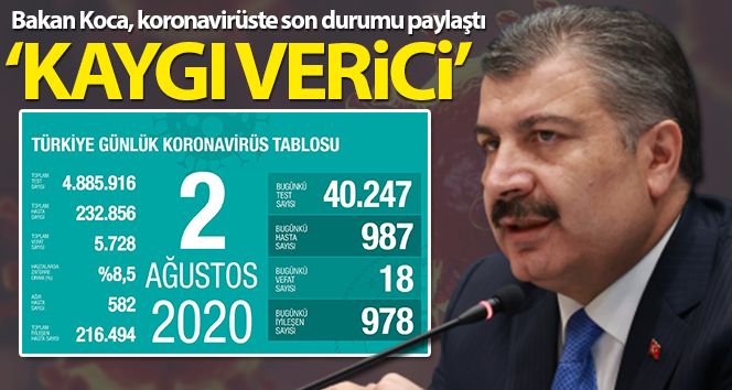Bakan Koca koronavirüste en son rakamları paylaştı!
