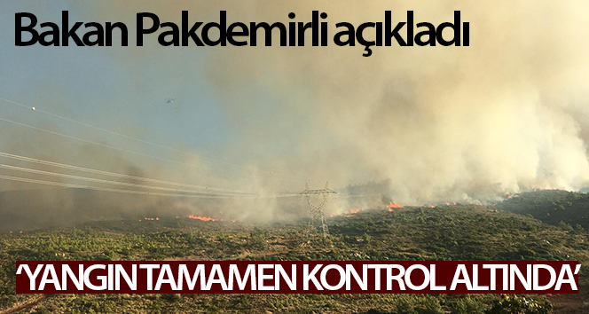 Bakan Pakdemirli açıkladı: Çeşme’deki yangın tamamen kontrol altında