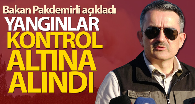 Bakan Pakdemirli: ‘Uşak, İzmir, Denizli ve Bursa’da yangınlar kontrol altında’