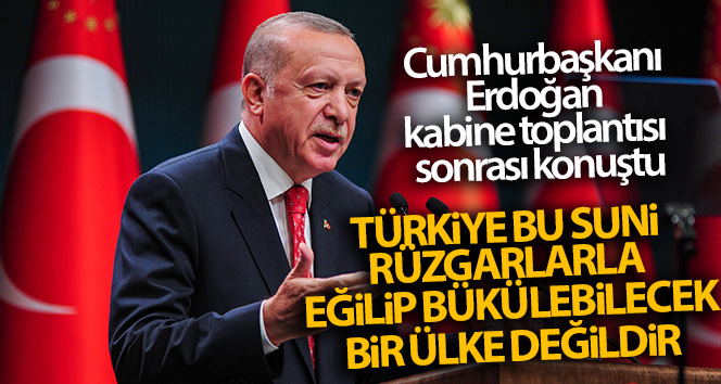 Cumhurbaşkanı Erdoğan: “Türkiye, bu yapay rüzgarlarla eğilip bükülebilecek bir ülke değil ‘