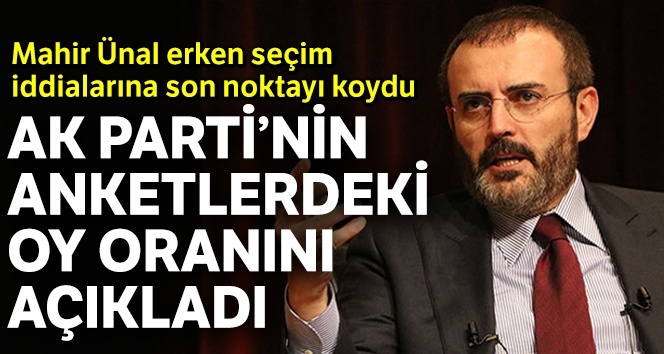 Mahir Ünal son anketlerde AK Parti’nin oy oranını açıkladı