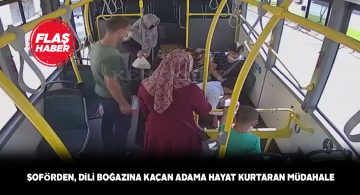 Sivaslı otobüs şoförü, bir yolcunun hayatını kurtardı