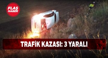 Gürün Ziyarettepe’de otomobil tarlaya uçtu!