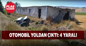 Şarkışla ilçesinde otomobil şarampole devrildi