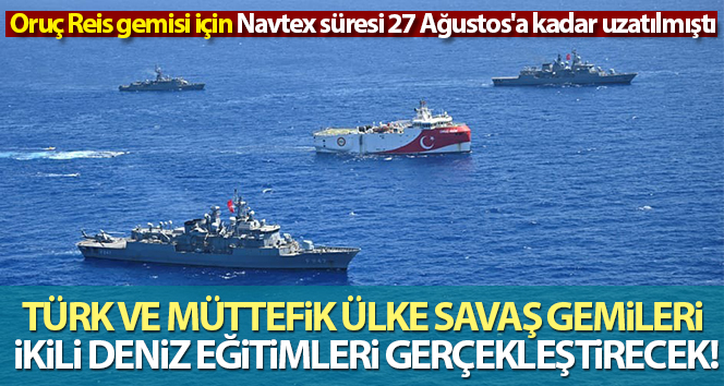 Türk ve müttefik savaş gemileri ikili deniz eğitimi yapacak
