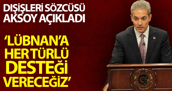 Yabancı Sözcüsü Aksoy’dan Lübnan’a yardım gönderme bildirimi