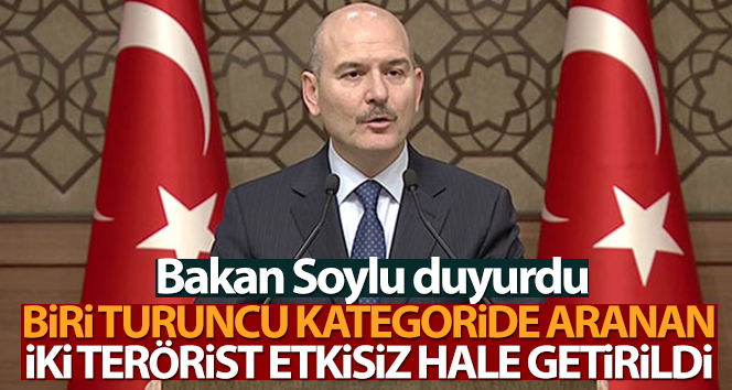 Bakan Soylu açıkladı: Turuncu kategoride biri aranan iki terörist etkisiz hale getirildi