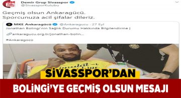 Sivasspor’dan sakatlanan Bolingi için geçmiş olsun mesajı