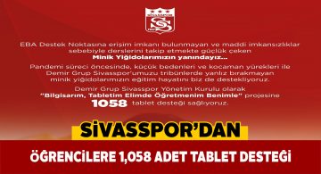 Eğitime bir destekte Sivasspor’dan geldi