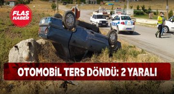 Gemerek’te takla atan araçtaki 2 kişi yaralandı