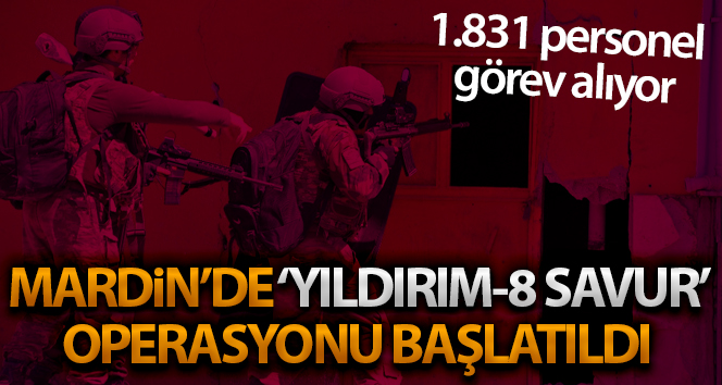 Mardin’de ‘Yıldırım-8 Savur’ operasyonu başladı