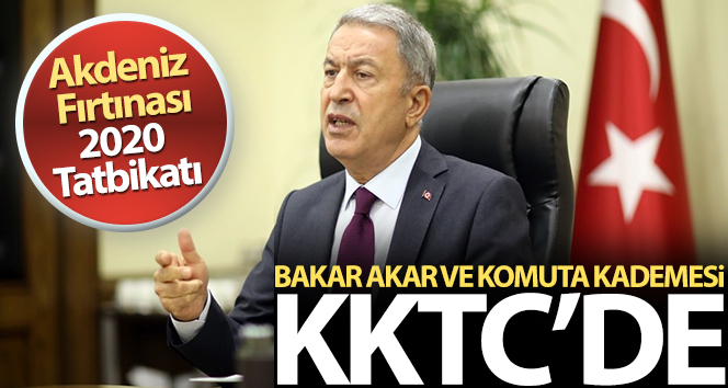 Milli Savunma Bakanı Akar ve TSK’nın KKTC’deki komuta kademesi