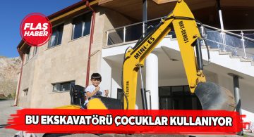 Mini ekskavatör çocukların hizmetine sunuldu