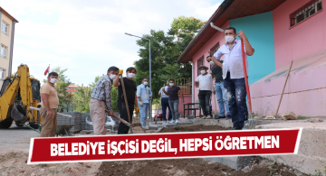 Sivas’ta 12 öğretmen okullarının bahçesini güzelleştirdi