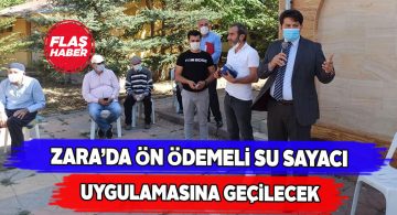 Zara’nın Canova köyünde ön ödemeli su kullanılacak