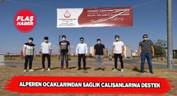Alperen Ocakları’ndan sağlık personeline pankartlı teşekkür