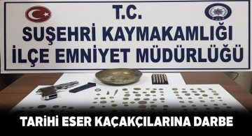 Suşehri ilçesinde sikke ve tarihi eser ele geçirildi