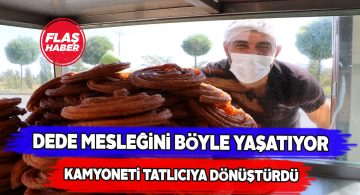 Şanlıurfa’dan gelen tatlıcı genç günde 45 kilo satış yapıyor