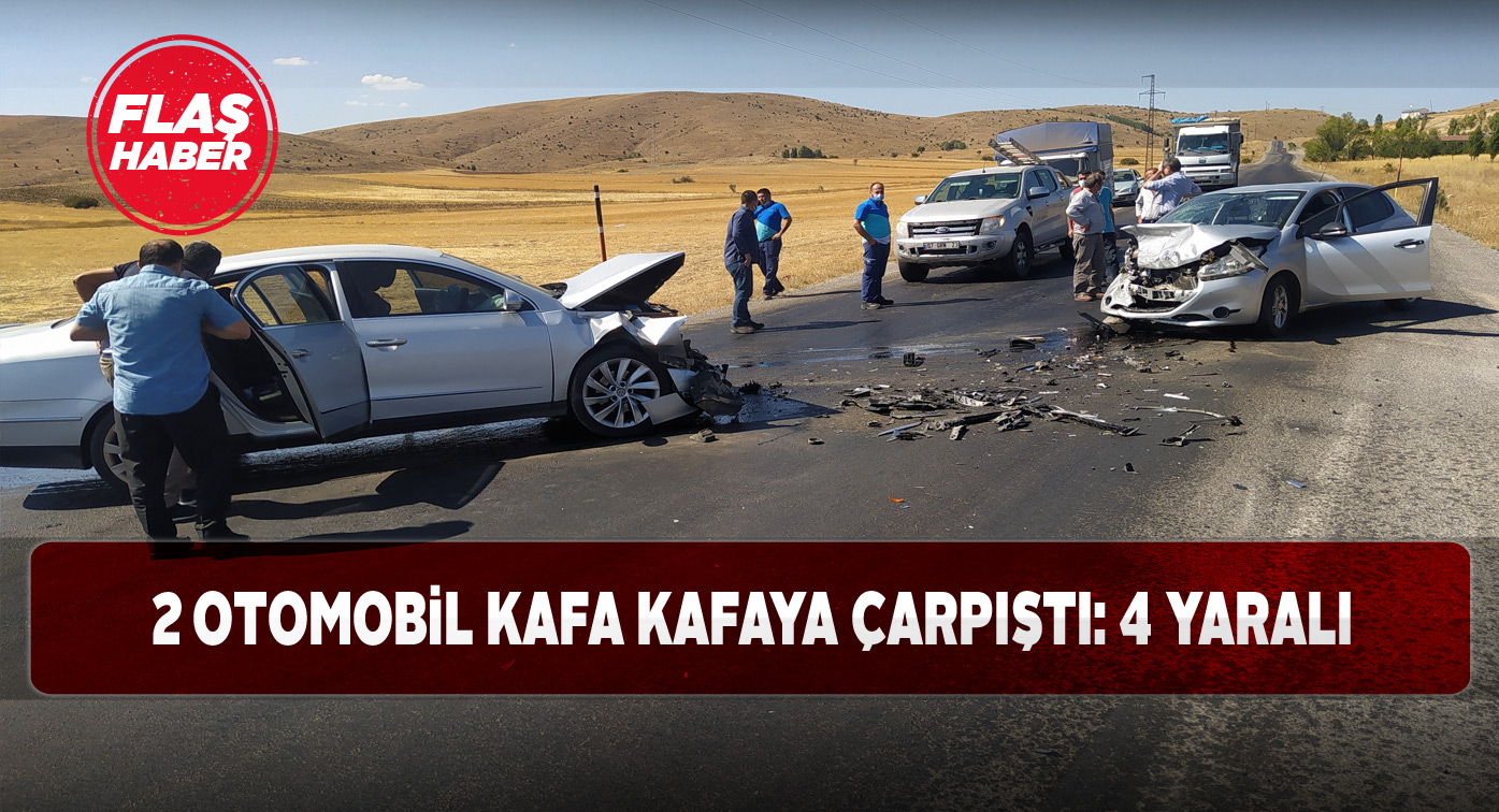 Sivas’ta yaşanan feci kazada 4 kişi yaralandı