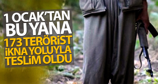 1 Ocak’tan bu yana 173 terörist ikna yoluyla teslim oldu
