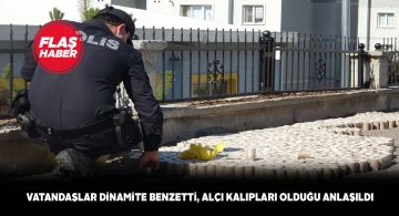 Açık alana bırakılan alçı kalıpları paniğe sebep oldu