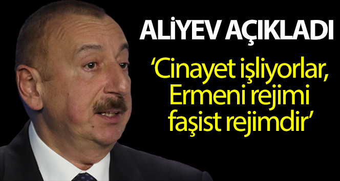 Aliyev: ‘Ermeni rejimi faşist bir rejimdir’