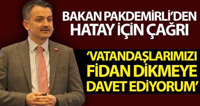 Bakan Pakdemirli: “Geleceğimizi solumak için tüm halkımızı ağaçlandırma çalışmalarına davet ediyorum”