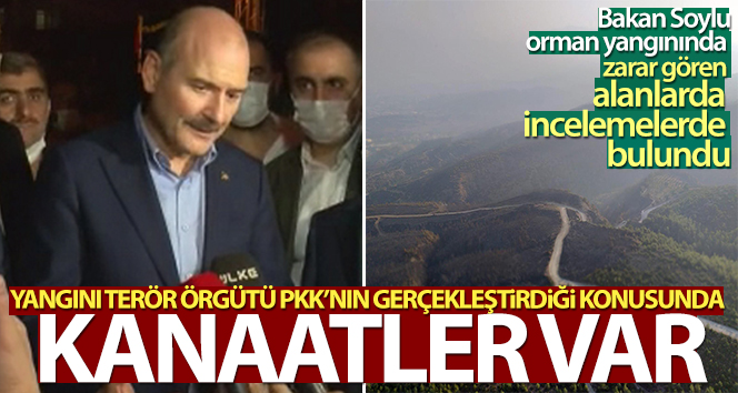 Bakan Soylu: ‘Yangını terör örgütü PKK’nın yaptığına dair görüşler var’