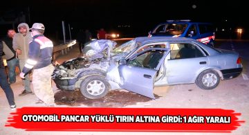 Sivas’ta yaşanan feci kazada bir kişi ağır yaralandı