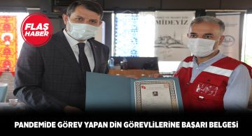 Pandemiyle mücadele eden din görevlileri ödüllendirildi