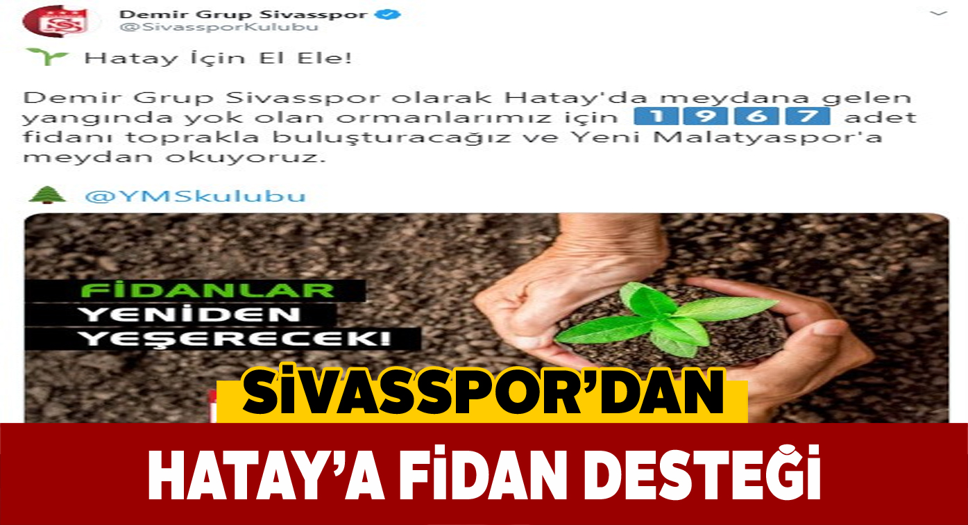 Sivasspor’dan fidan dikme kampanyasına destek