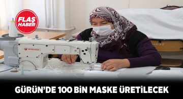 Gürün Halk Eğitim Merkezi’nden maske üretimi