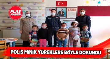 Altınyayla’da minik öğrencilere polisten hediye yağdı