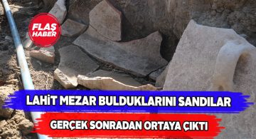 Su kanalı kazısında bulunanların lahit olmadığı anlaşıldı