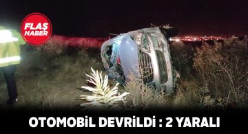 Şarkışla’da devrilen otomobildeki 2 kişi yaralandı
