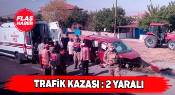 Şarkışla’da yaşanan kazada 2 kişi yaralandı