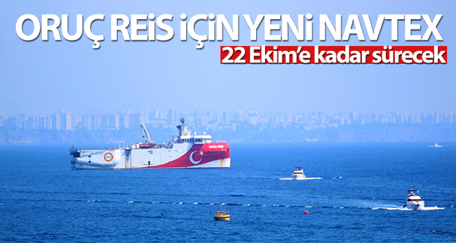 Türkiye, Oruç Reis için yeni Navtex yayınladı