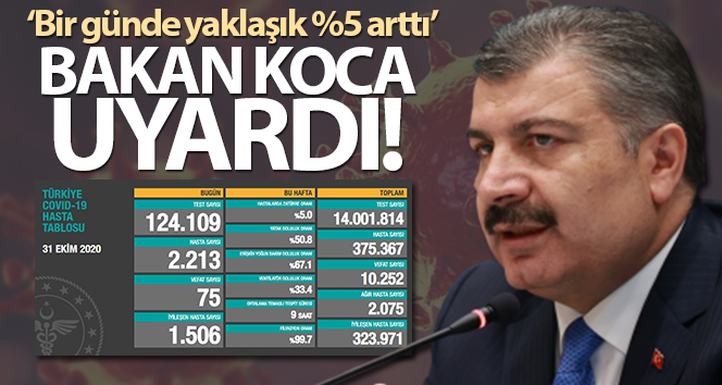 Türkiye’de son 24 saatte 2213 kişiye Kovid-19 hastalığı teşhisi kondu